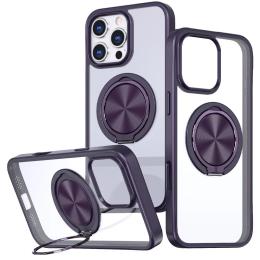 Чохол-накладка EpiK TPU + PC Metal Ring with MagSafe для Apple iPhone 16 Pro (6.3) Dark Violet