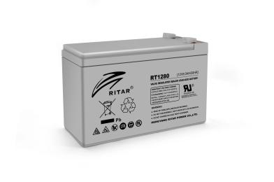 Акумулятор для ДБЖ Ritar 12V 8.0 Ah Gray (RT1280) Q10 AGM свинцево-кислотна