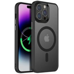 Чохол-накладка EpiK TPU + PC Metal Buttons MagSafe Colorful для Apple iPhone 16 Pro Max (6.9) Black