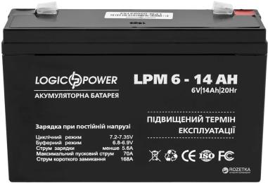 Акумулятор для ДБЖ LogicPower 6V 14Ah (LP4160) AGM