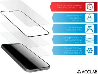 Захисне скло Acclab Full Glue для Apple iPhone 11 Pro Max/XS Max Black