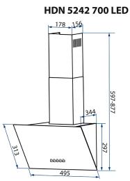 Витяжка Minola HDN 5242 BL 700 LED