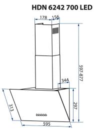 Витяжка Minola HDN 6242 BL 700 LED