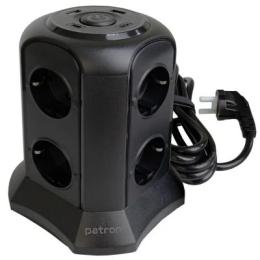 Мережевий фільтр Patron SP-1683-USBT (EXT-PN-SP-1683-USBT) Black