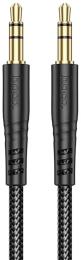 Аудіо-кабель Hoco AUX 3.5mm (тато) to AUX 3.5mm (тато) Black 1m