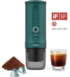 Кавоварка Outin Nano Espresso Machine Teal (OTEM-01-TEAL)