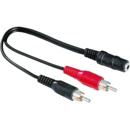 Аудіо-кабель VALUE mini-jack 3.5(мама)2хRCA(тато) Red