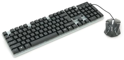 Комплект клавіатура та миша Xstrike X-1014 Black White USB