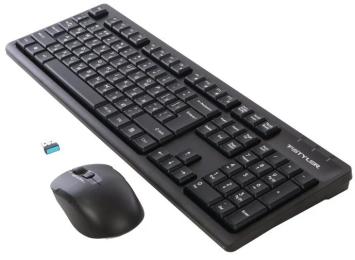 Комплект клавіатура та миша A4Tech Fstyler FG1200 Black бездротовий