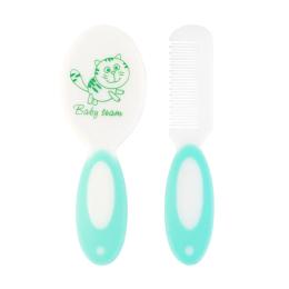 Щітка та гребінець для волосся Baby Team 7106_бірюзовий, мяка щетина