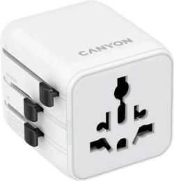 Мережевий перехідник Canyon Travel Adapter OnTour One EU/UK/US/AUS White (CNS-TA1005W)
