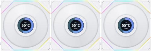 Вентилятор для ПК Lian Li Uni Fan TL Wireless Reverse 120 LCD 3-pack White (G99.12RSLLCD1W3W.00)