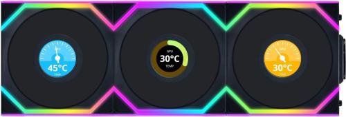 Вентилятор для ПК Lian Li Uni Fan TL Wireless 120 LCD 3-pack Black (G99.12SLLCD1W3B.00)