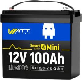 Акумулятор для ДБЖ WattCycle WT12V100AH100MINIBT LiFePO4 12.8 В, 100 А*год, 1280 В*год