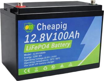 Акумулятор для ДБЖ Cheapig LiFePO4 12V (12.8V/100Ah/1280Wh)