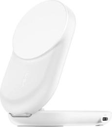 Бездротовий зарядний пристрій Belkin UltraCharge Wireless 2-in-1 25W White (WIZ039KQWH)