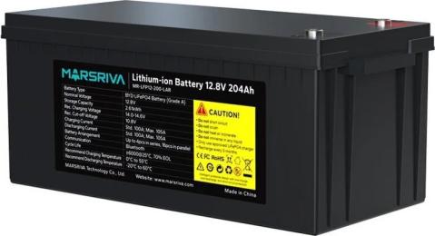 Акумулятор для ДБЖ Marsriva MR-LFP12-200-LAR V2 LifePO4 12.8 В, 204 А*год, 2611 Вт*год