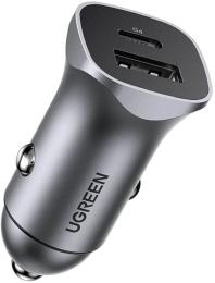 Автомобільний адаптер для телефона Ugreen CD130 2xUSB 30W