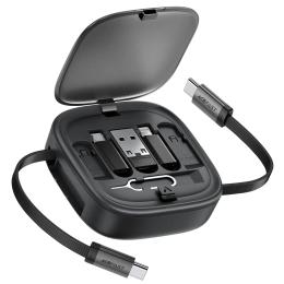 Дата-кабель Acefast J3 box 5-in-1 60W 0.95m Black