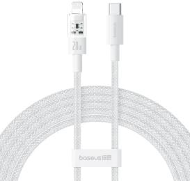 Дата-кабель Baseus Gem Fast Charging Type-C (тато)  -  Lightning (тато) 20W 2m Moon White P10373001211-01