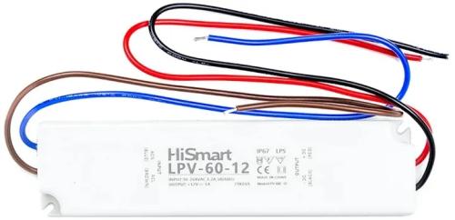 Блок живлення для освітлення HiSmart LPV-60-12 60 Вт 12V