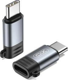 Перехідник XO NB263A USB Type C (тато)  -  Lightning (мама) Black