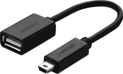 Перехідник Ugreen US249 Mini USB (тато)  -  USB 2.0 (мама) 10 см Black (10383)