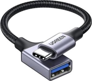 Перехідник Ugreen US378 USB 3.0 (мама)  -  USB-C (тато) Black