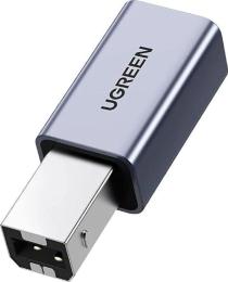 Перехідник Ugreen US382 USB-B 2.0 (тато)  -  USB-C 2.0 (мама) Gray (20120)