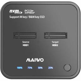 Док-станція Maiwo K3016P 2*NVMe M.2 SSD Key M/B+M USB 3.1 Gen2 Type-C