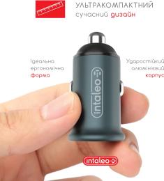 Автомобільний зарядний пристрій для телефона Intaleo CCGQPD120L Gray (1283126509964)