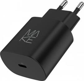 Адаптер живлення для телефона MakeFuture MCW-2511 Black 25W GaN PD (MCW-2511BK)