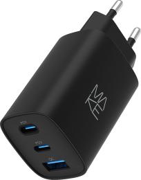 Адаптер живлення для телефона MakeFuture MCW-6531GBK Black 65W GaN 2xPD + QC3.0