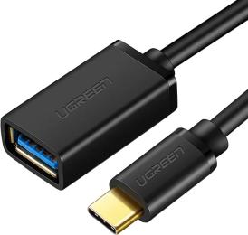 Перехідник Ugreen US154 USB Type C (тато) - USB (мама) Black