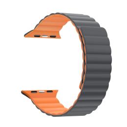 Ремінець для смарт-годинника ArmorStandart MagLink для Apple Watch 49/46/45/44/42 (Series 1-3) Gray Orange (ARM86935)