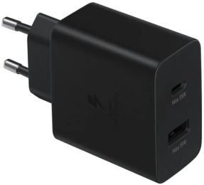 Адаптер живлення для телефона Samsung EP-TA220NBEGRU Black (35W Wall Charger Duo)