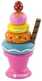 Іграшкові продукти Viga Toys Деревяна пірамідка-морозиво Рожева (51321)