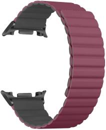 Ремінець для смарт-годинника ArmorStandart MagLink для Samsung Galaxy Watch 8/8 Classic Wine Red Grey (black connector) (ARM88941)