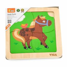 Пазл Viga Toys Коник 51312 4 елементів деревяний