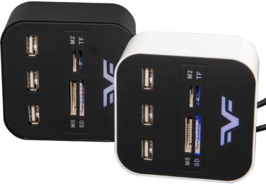 USB-хаб Frime FHC-AllinOne3p2W White