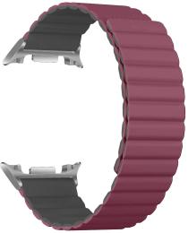 Ремінець для смарт-годинника ArmorStandart MagLink для Samsung Galaxy Watch 8/8 Classic (silver connector) Wine Red Grey (ARM89081)