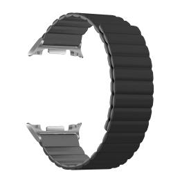 Ремінець для смарт-годинника ArmorStandart MagLink для Samsung Galaxy Watch 8/8 Classic (silver connector) Black Gray (ARM89077)