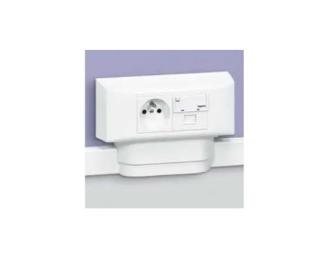 Монтажна коробка Legrand Mosaic DLPlus White (4 модулі) для кабель-каналів глибиною 12.5 мм, 16мм, 20мм