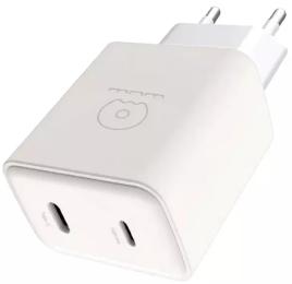 Адаптер живлення для телефона WUW C189 White PD 20W Charger USB C + USB C