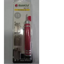 Набір викруток Baku BK-315 Ручка+15насадок