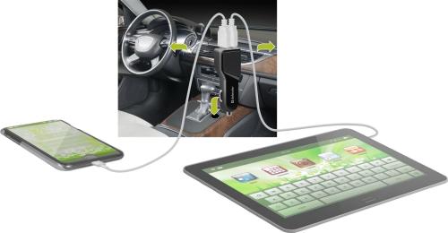 Автомобільний адаптер для телефона Defender UCA-34 Black (83834) 2xUSB 5V/3.4А