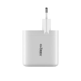 Адаптер живлення для телефона Globex GaN65WAC White 165W GaN USB-A/USB-C