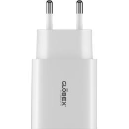Адаптер живлення для телефона Globex 12WAC 12W 2USB-A White