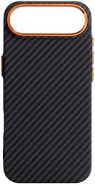 Чохол-накладка ArmorStandart LikeCarbon2 SE MagCase для Apple iPhone 17 Air Black Orange (ARM89155)