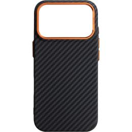 Чохол-накладка ArmorStandart LikeCarbon2 SE MagCase для Apple iPhone 17 Pro Black Orange (ARM89161)